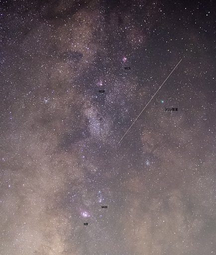 秋の天の川３_スワン彗星を添えて