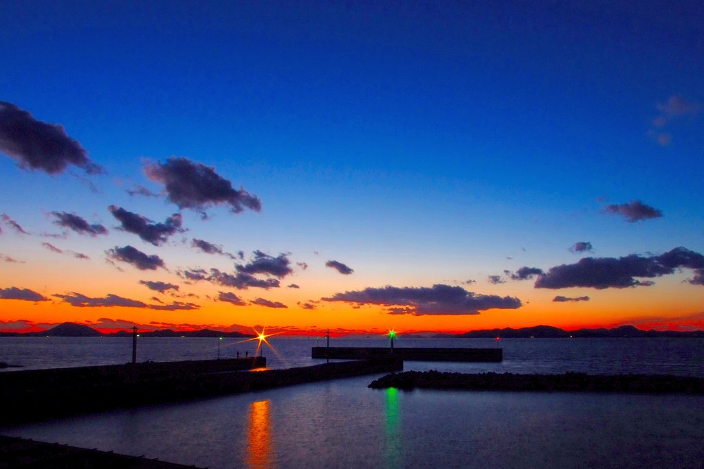 晩秋の夕焼け