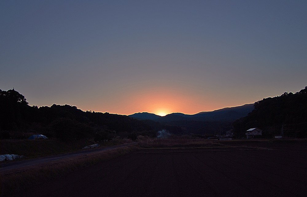 薩摩の夕日