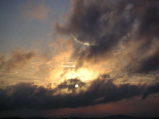 今日の夕景(夕雲）