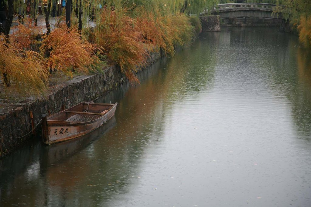 小雨の倉敷