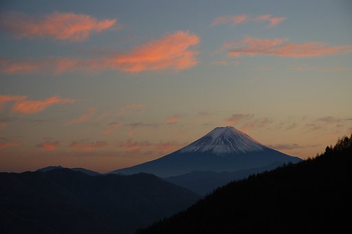 11/8の富士山　夕方の柳沢峠