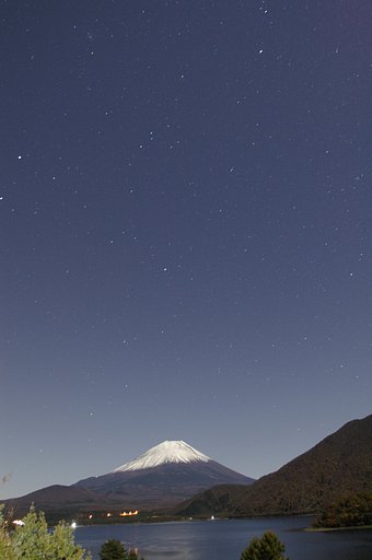 月夜の富士山