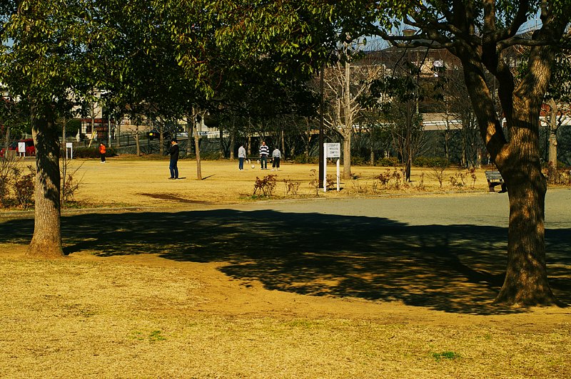 公園で遊ぶ少年たち