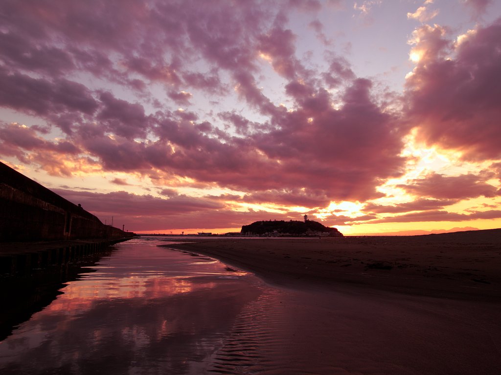 江ノ島の夕焼け01
