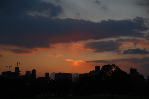 [寒]太陽柱気味の残照