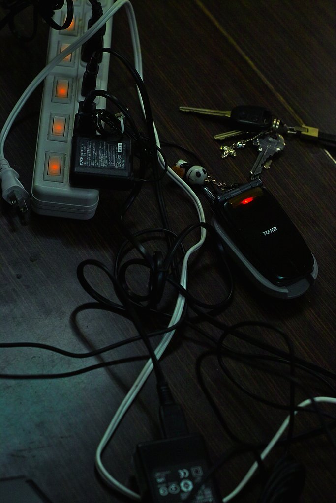 充電中