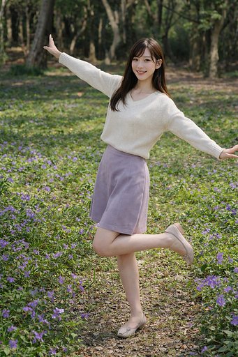 気持ちも明るく、春のお花畑
