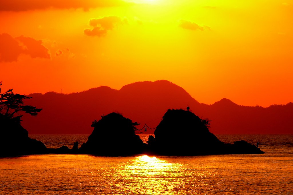 瀬戸の島々と夕景