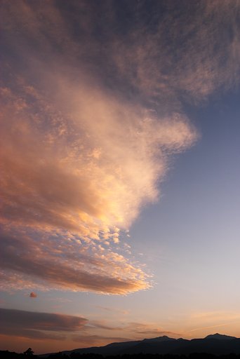 何の変哲も無い夕日！
