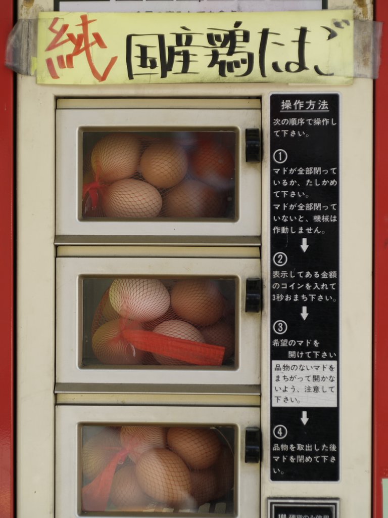 生みたてたまごの自販機？