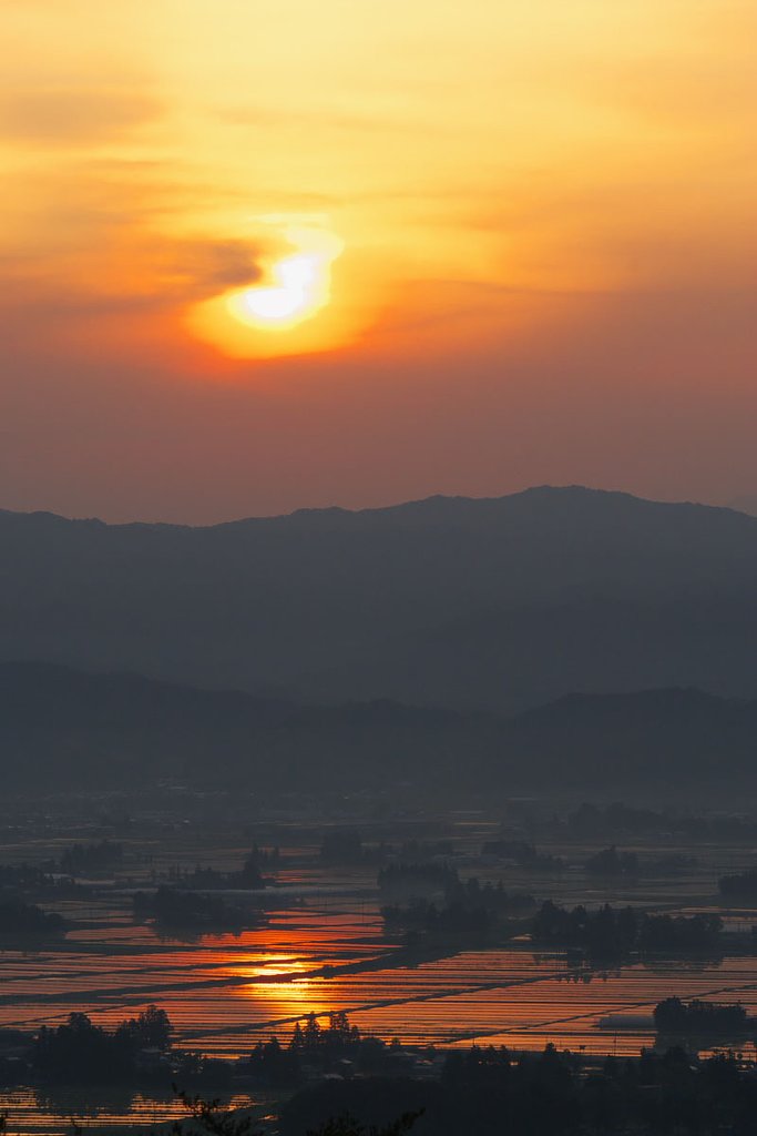 散居集落　夜明け