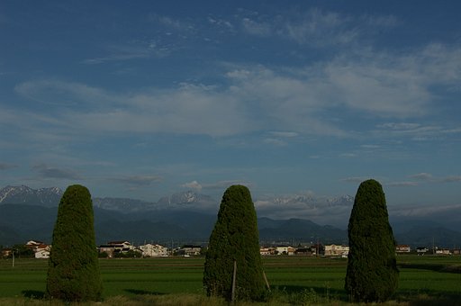 立山連峰を眺める