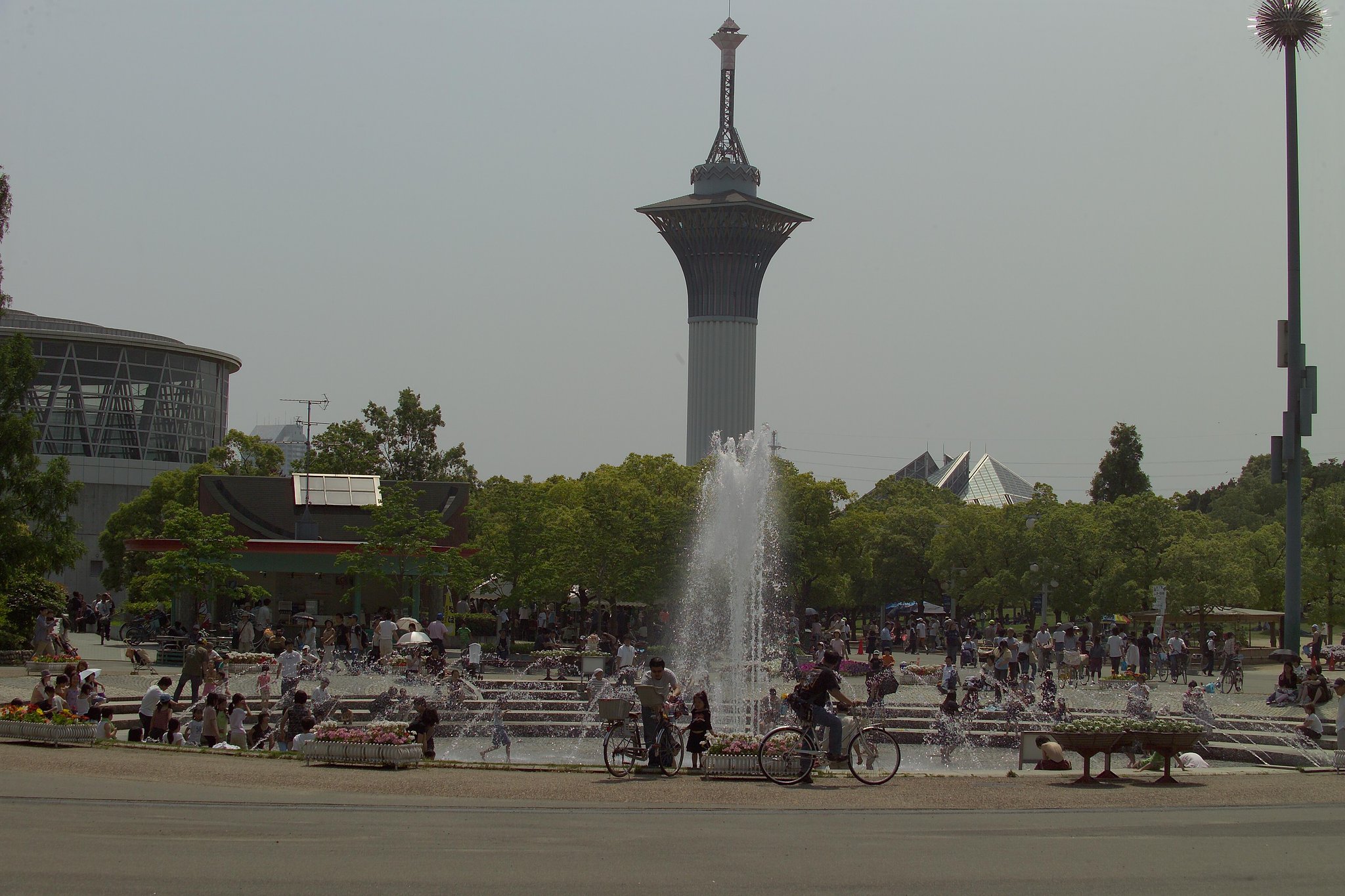 休日の緑地公園