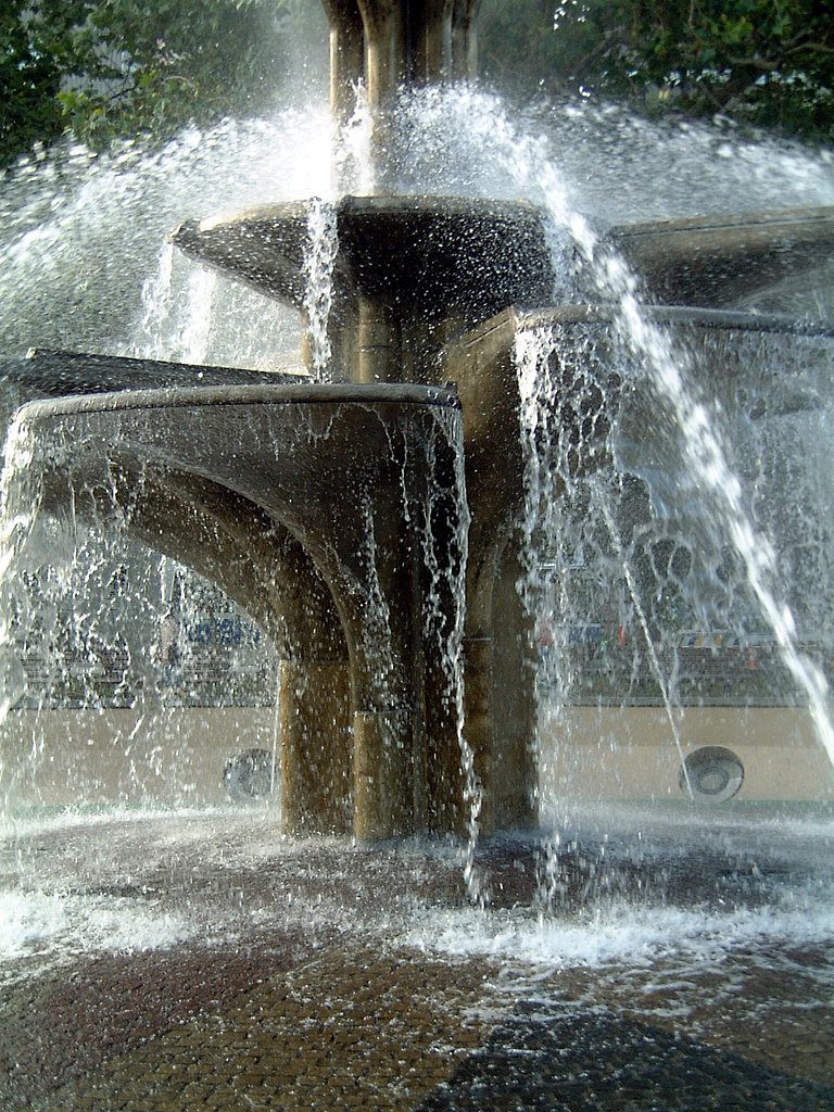 涼しげな噴水