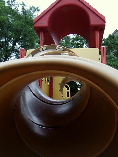 公園で…