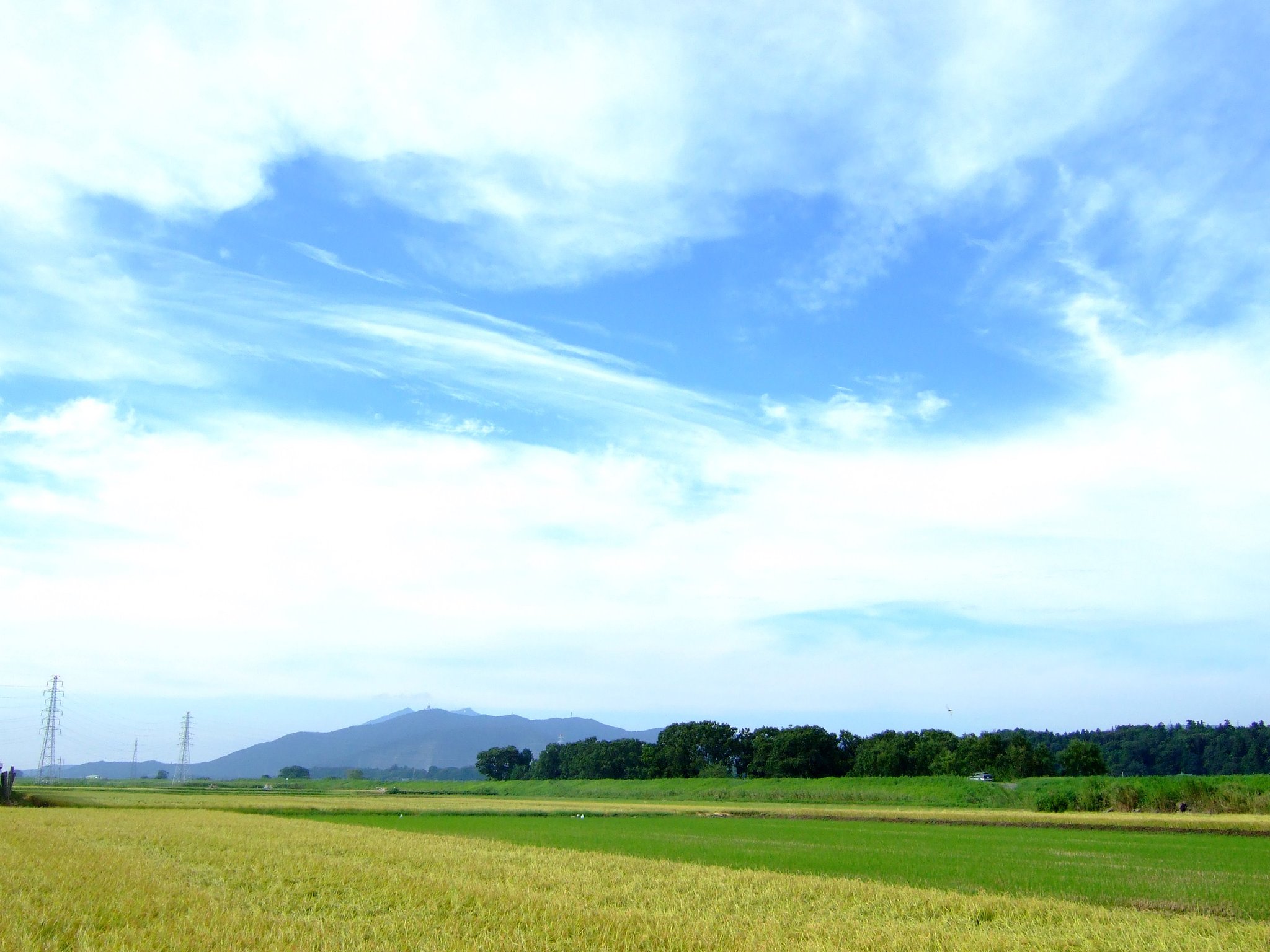 青空と筑波山、そして・・・