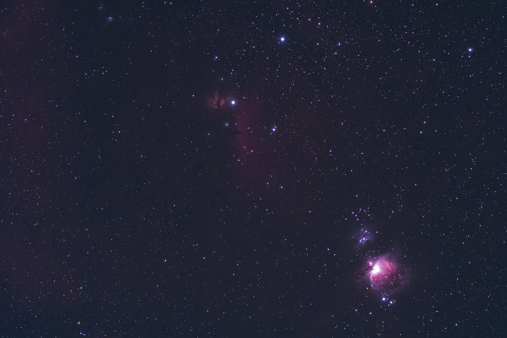 燃木星雲、馬頭星雲、オリオン座大星雲