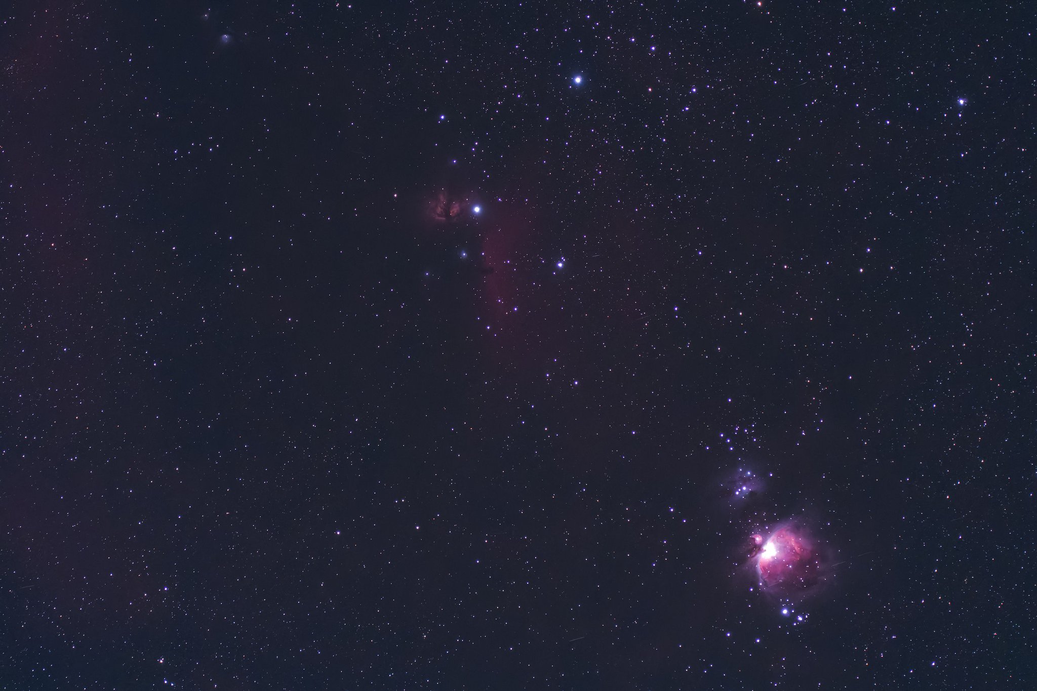 燃木星雲、馬頭星雲、オリオン座大星雲
