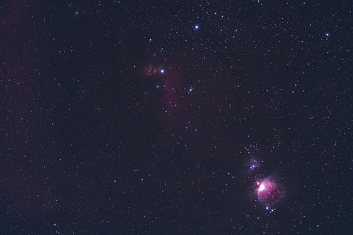 燃木星雲、馬頭星雲、オリオン座大星雲