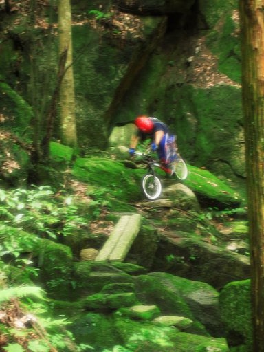 里山の自転車遊び