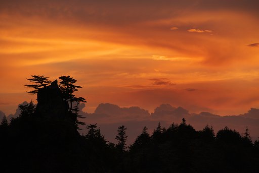 逢ノ峯から夕日２