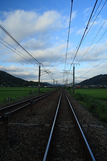 鉄路の早朝