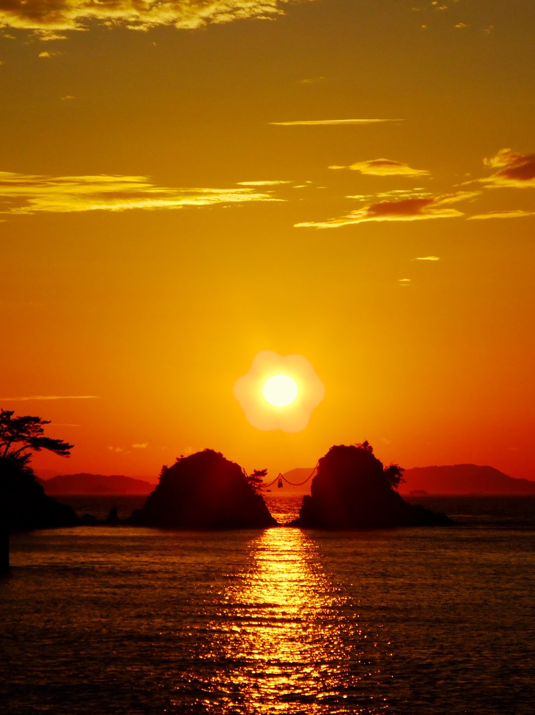 伊予の二子岩の夕景　２１