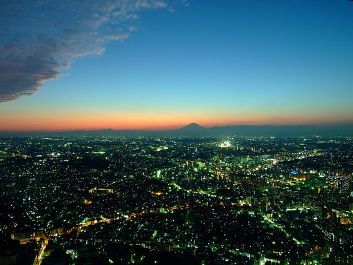 ランドマークタワー→富士山
