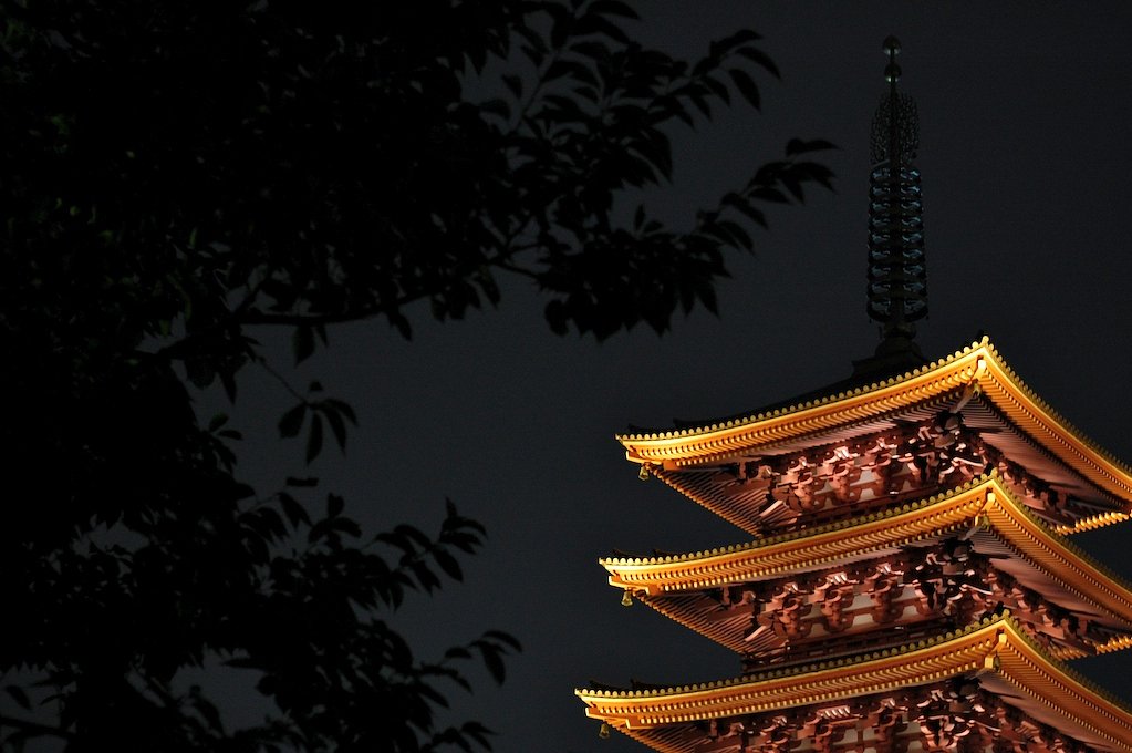 夜景（浅草寺五重塔）