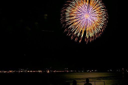宮島水中花火