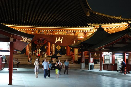 夜景（浅草寺本堂）