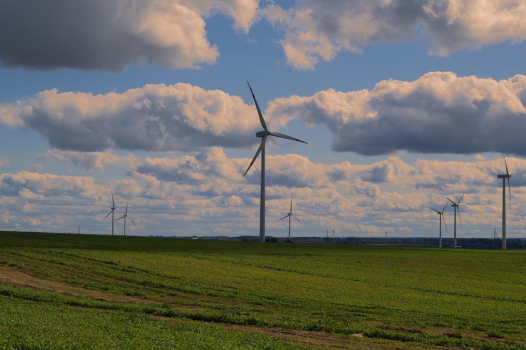Wind power stations
