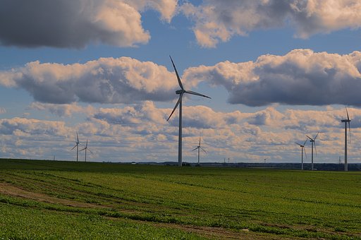 Wind power stations