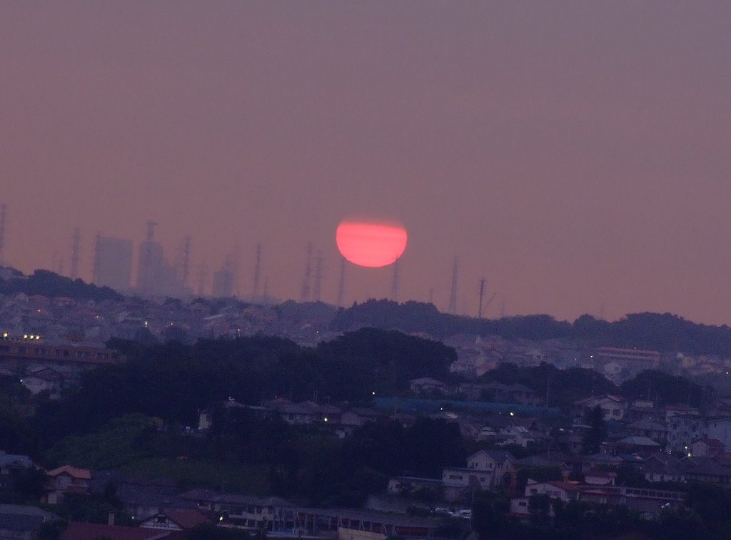 今朝の日の出