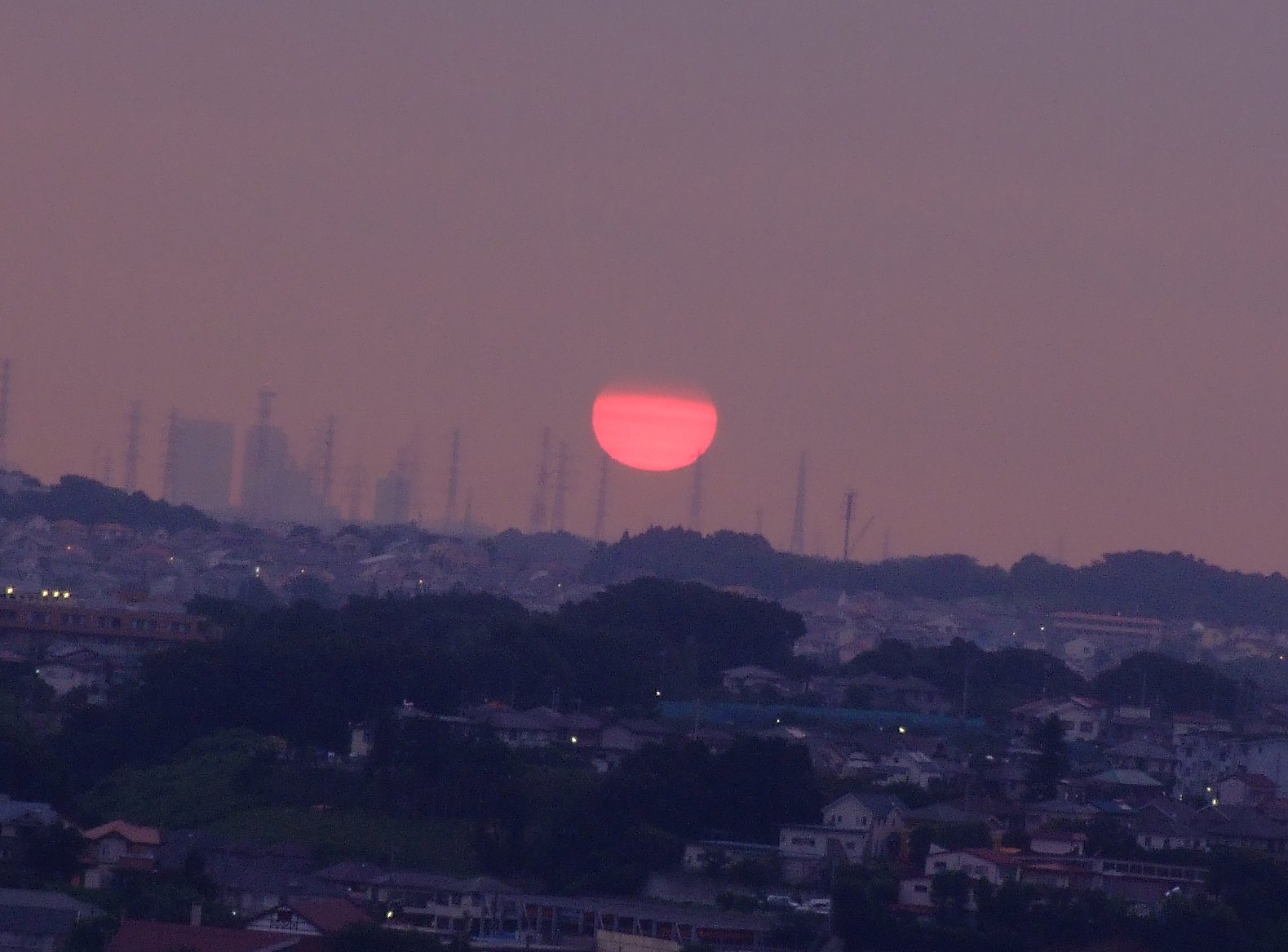 今朝の日の出