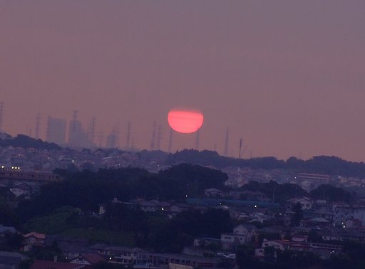 今朝の日の出