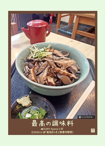 最高の調味料(しいたけそば)
