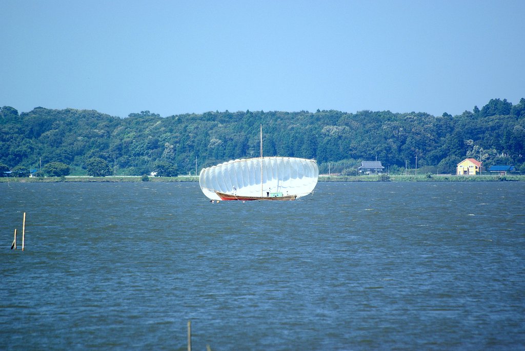 霞ヶ浦名物ワカサギ漁・・・