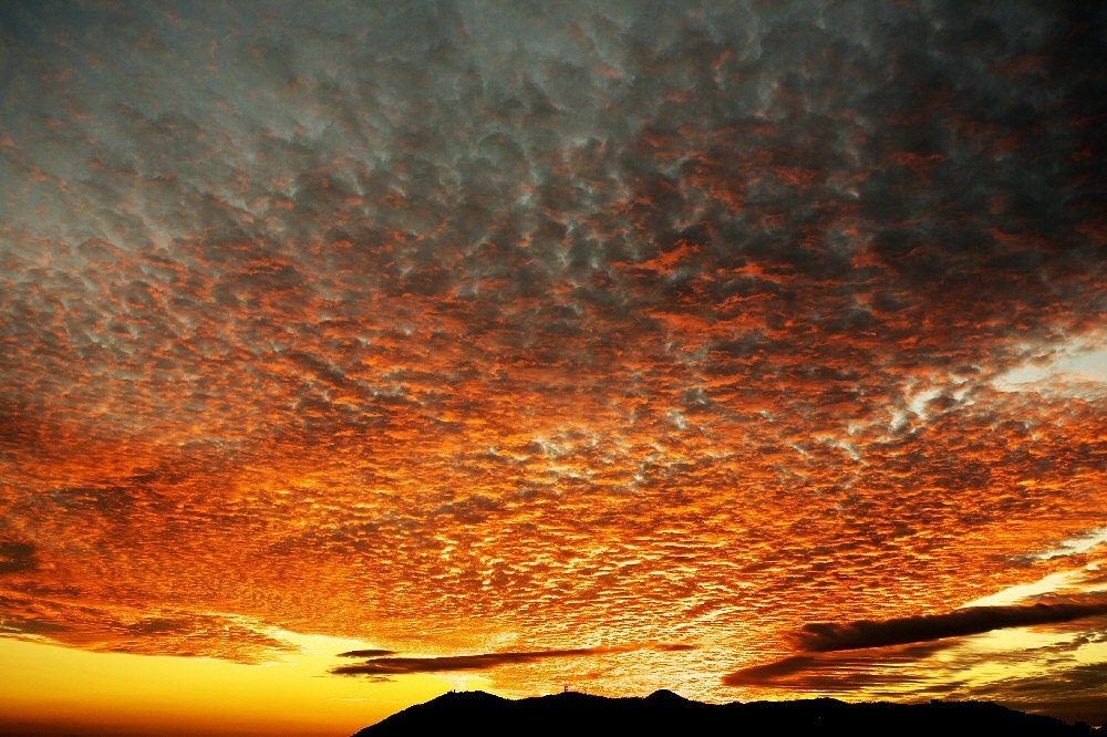 秋の夕日