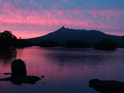 北の空まで染める夕焼け