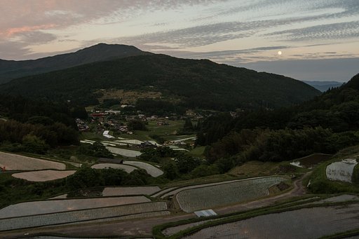 暮れ往く棚田