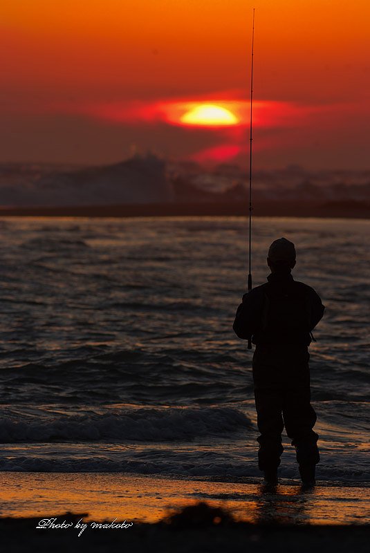 今日の夕日・・・