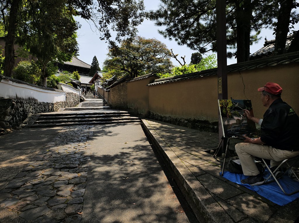 裏参道を描く