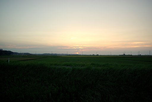 夕陽が・・・