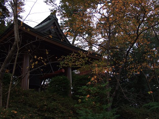 釣鐘と紅葉？