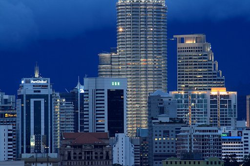 夕暮れのクアラルンプール