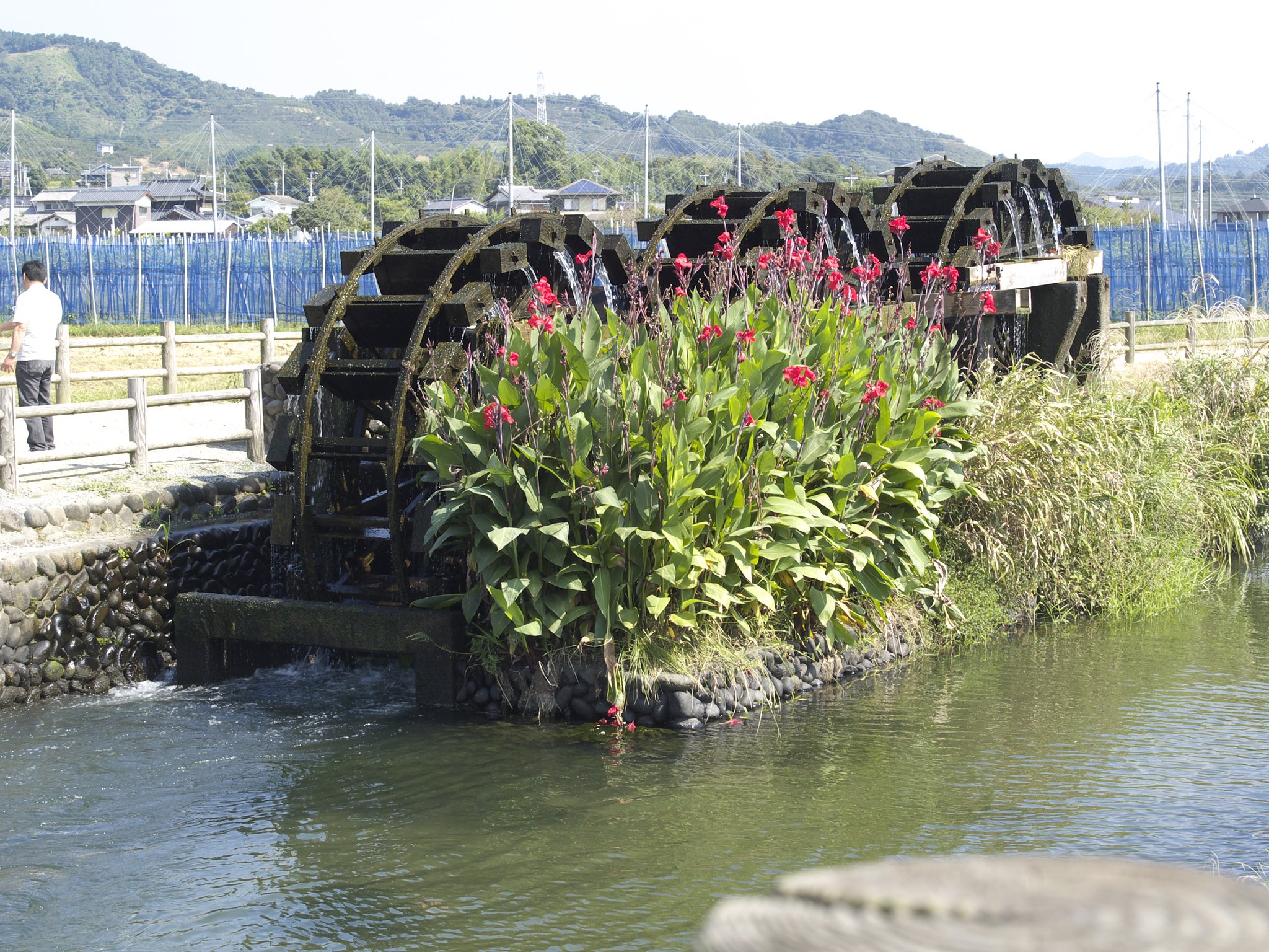 福岡県朝倉市の三連水車