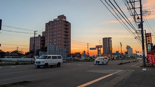 秋の夕景