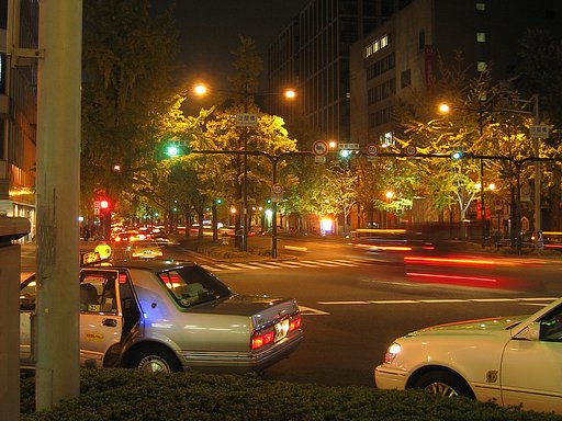 交差点【御堂の夜】